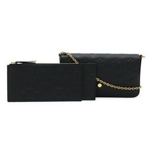 LOUIS VUITTON Monogram Empreinte Pochette Felicie Shoulder Bag/Clutch in Noir...